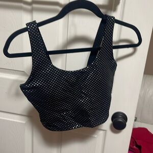Zyia black sports bra/top with some sparkle and shine